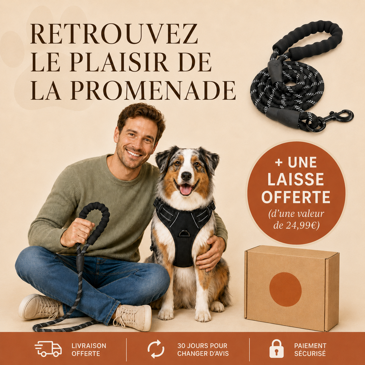 Harnais pour Chien Anti-Traction Kanvo™