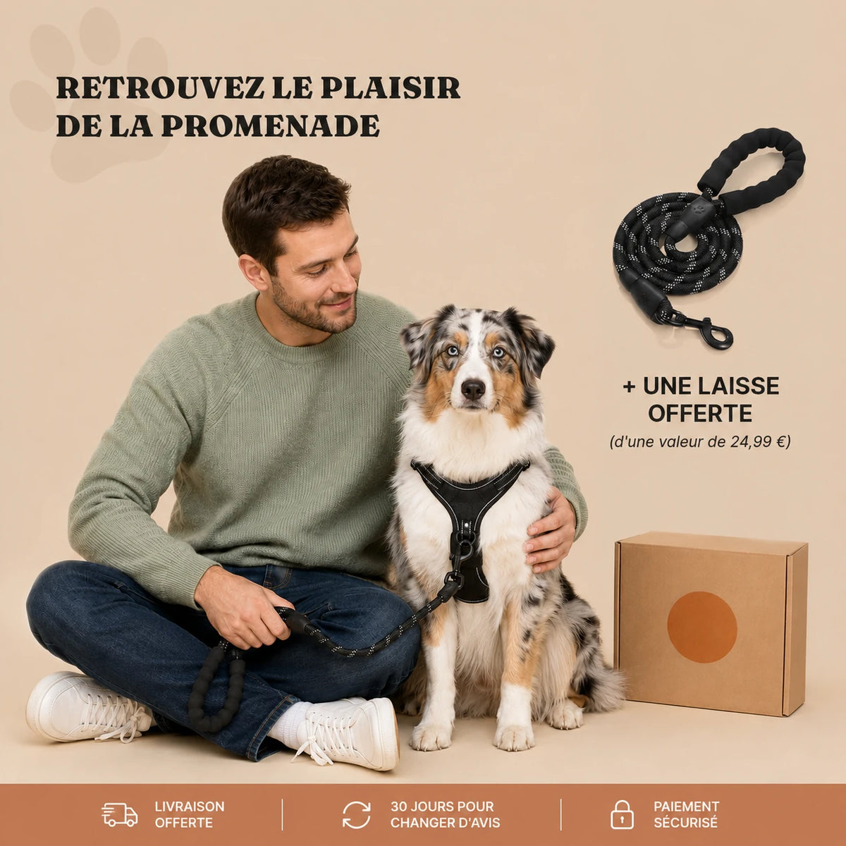 Harnais pour Chien Anti-Traction Kanvo™